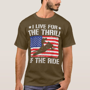 T-shirt Je Vis Pour La Frisée De La Ride Snowmobile Ridin