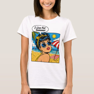T-shirt Je vis pour l'été