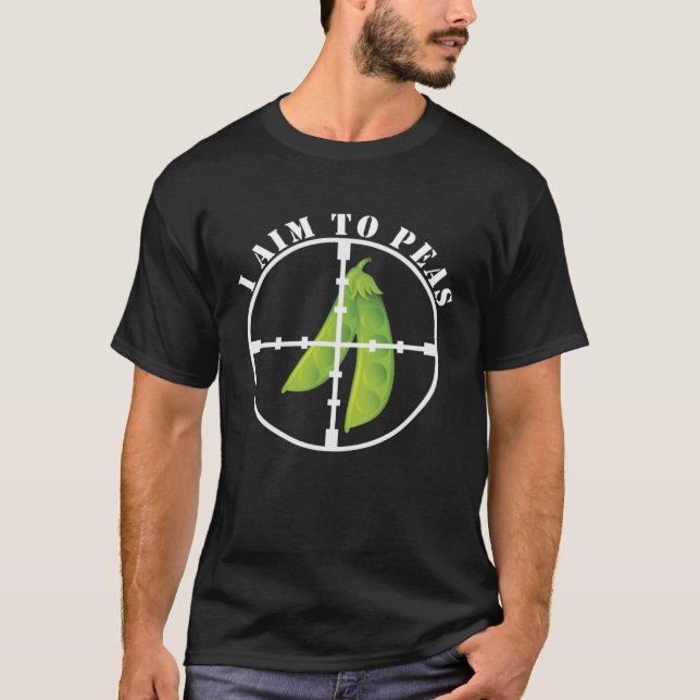 T-shirt Je vise à pois Veggie Pun Pun World Peace (Devant)