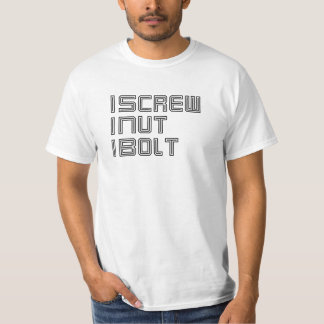 T-shirt Je visse I nut Je boulonne drôles de typographie m