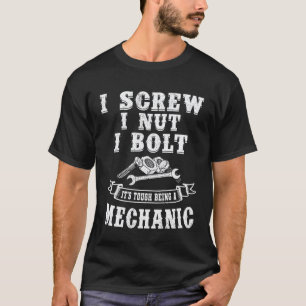 T-shirt Je visse Je noix Je boulon Mécanicien Réparation G