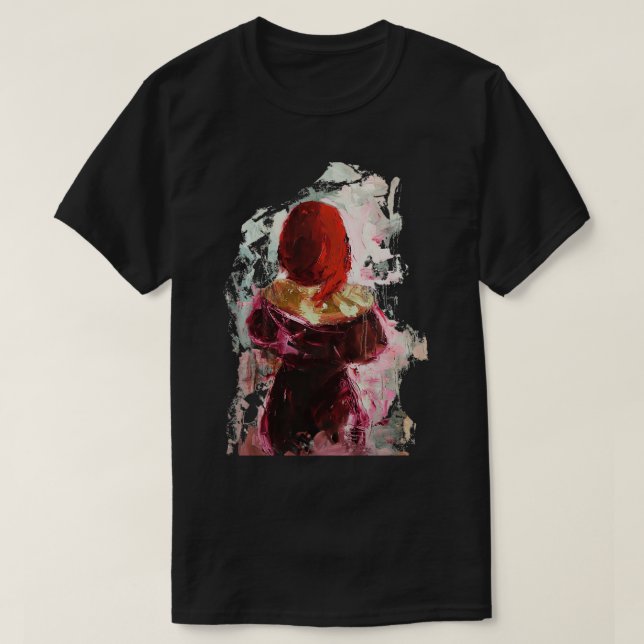 T-shirt Je vois rouge à nouveau peinture à l'huile origina (Design devant)