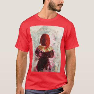 T-shirt Je vois rouge original peinture à l'huile texture
