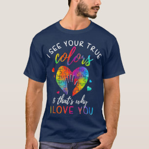 T-shirt Je Vois Vos Véritables Couleurs Puzzle Mondial Au
