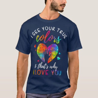 T-shirt Je Vois Vos Véritables Couleurs Puzzle Mondial Aut