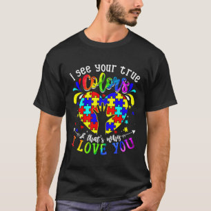 T-shirt Je vois votre véritable casse-tête de couleur d'au