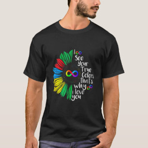 T-shirt Je vois votre vraie couleur Infinity Rainbow Neuro