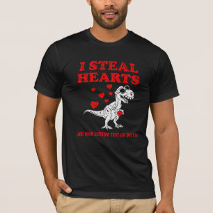 T-shirt Je vole Coeurs Dino Valentines Jour Valentines