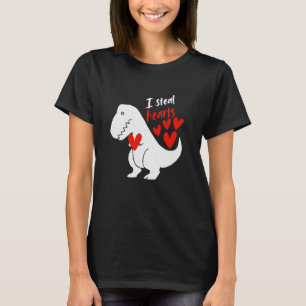 T-shirt Je vole des coeurs - Saint-Valentin drôle de dinos
