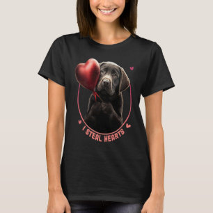 T-shirt Je vole le cœur adorable Labrador Retriever Valent
