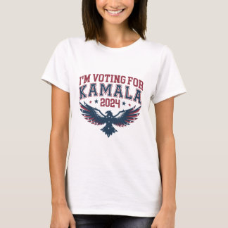 T-shirt Je vote pour Kamala 2024 Aigle patriotique