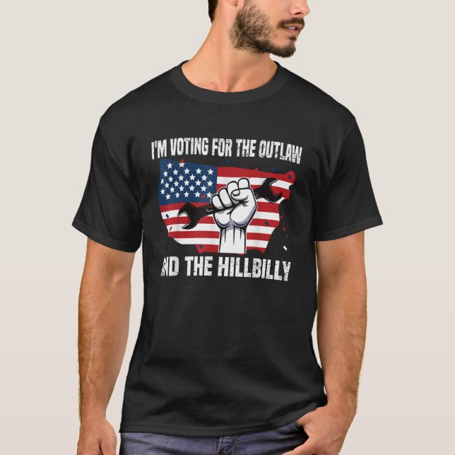 T-shirt Je vote pour l'hors-la-loi et la colline (Devant)