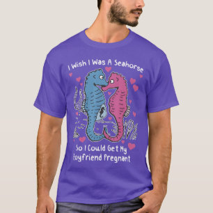 T-shirt Je voudrais être un hippocampe pour pouvoir mettre