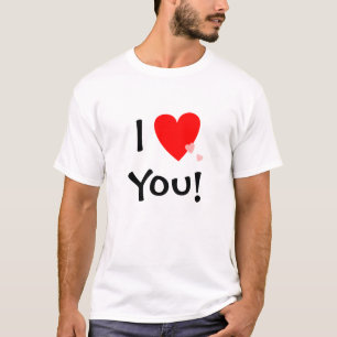 T-shirt Je vous aime (coeur) vous m'épouserai proposition