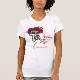 T-shirt Je vous envoie mon amour Bonne Saint Valentin