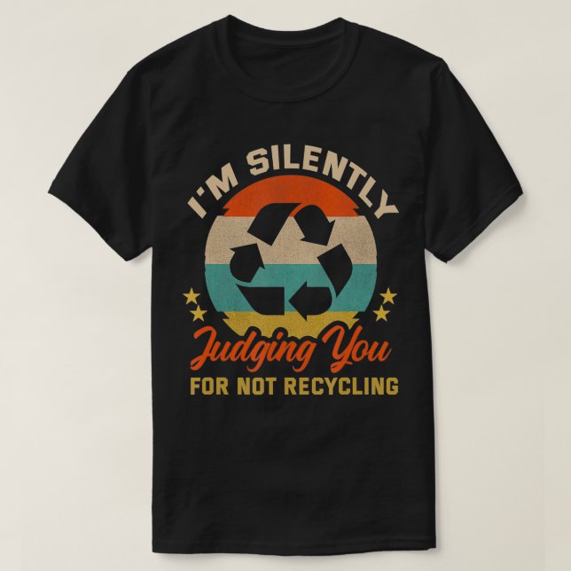T-shirt Je vous juge en silence pour ne pas avoir recyclé  (Design devant)