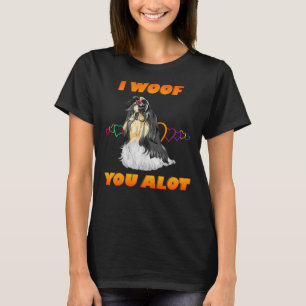 T-shirt Je Vous Malheur Un Texte Beaucoup Orange Noir Blan