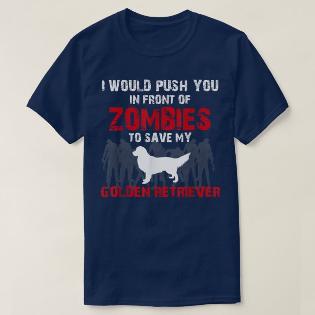 T-shirt Je Vous Poussais Devant Les Zombies Pour Sauver Mo (Design devant)