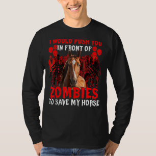 T-shirt Je Vous Poussais Devant Les Zombies Pour Sauver Mo