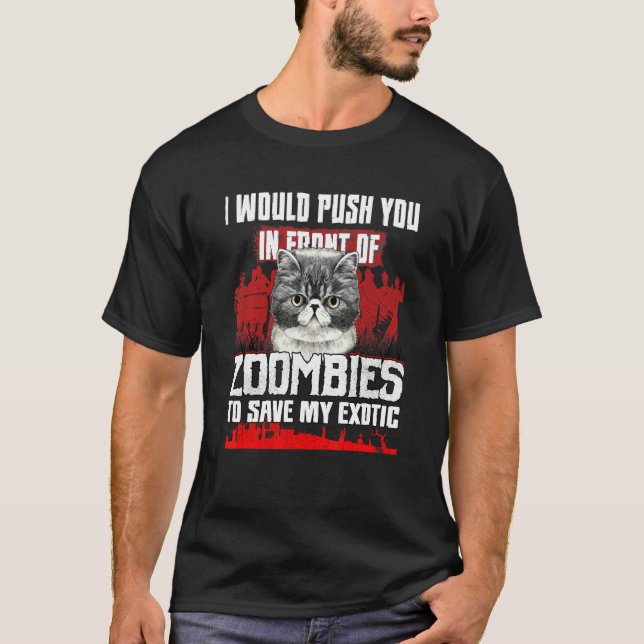 T-shirt Je Vous Poussais Devant Les Zombies Pour Sauver Mo (Devant)
