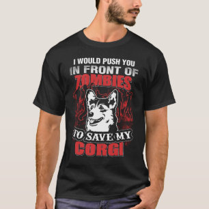 T-shirt Je vous pousserais devant des zombis pour sauver
