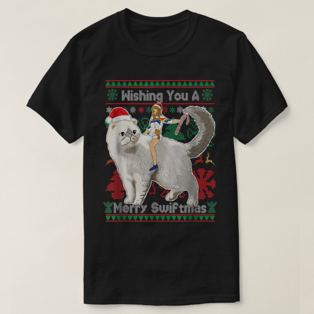 T-shirt Je Vous Souhaite Un Joyeux Swiftmas, doux Noël Swe (Design devant)