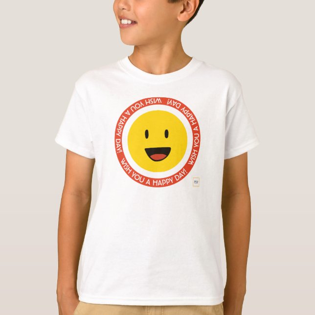 T-shirt Je vous souhaite une journée joyeuse et heureuse (Devant)