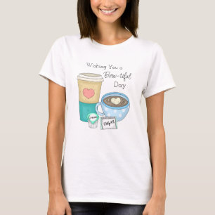 T-shirt Je vous souhaite une journée riche Coffee Pun