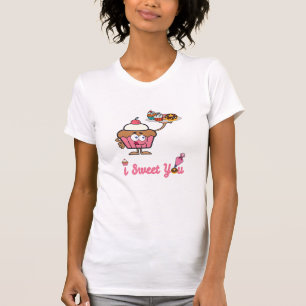 T-shirt Je vous sucrée avec un Cupcake