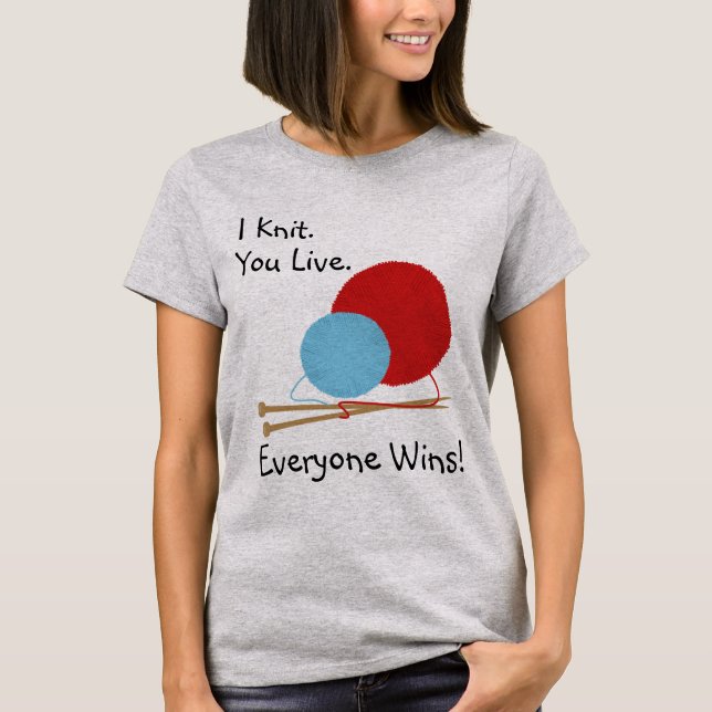 T-shirt Je vous tricote vis conception drôle de chemise (Devant)
