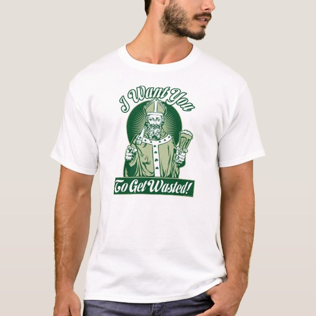 T-shirt Je vous veux ! Chemise du jour de St Patrick (Devant)