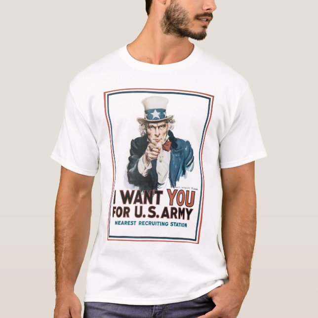 T-shirt Je vous veux Oncle Sam (Devant)