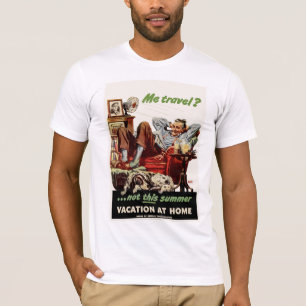 T-shirt Je voyage ? … non cet été, Vacation à la mais