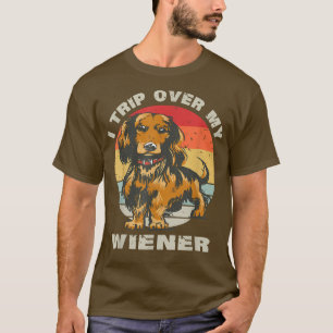 T-shirt Je Voyage Sur Mon Wiener Mignonne Chien Dachshund 