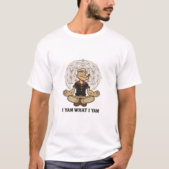 T-shirt Je Yam What I Yam Mème Citation (Devant)