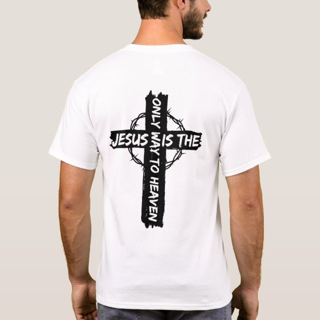 T-shirt Jean 14:6 Bible Verse Christian Tee sur blanc (Dos)