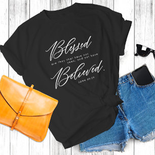 T-shirt Jean 20:29 Basé sur la foi chrétienne Verse Bible