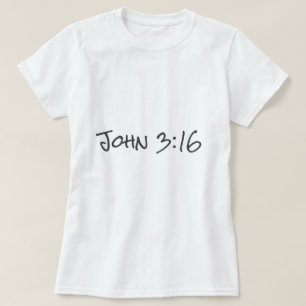 T-shirt Jean 3:16 Bible Verse Foi chrétienne Conception du