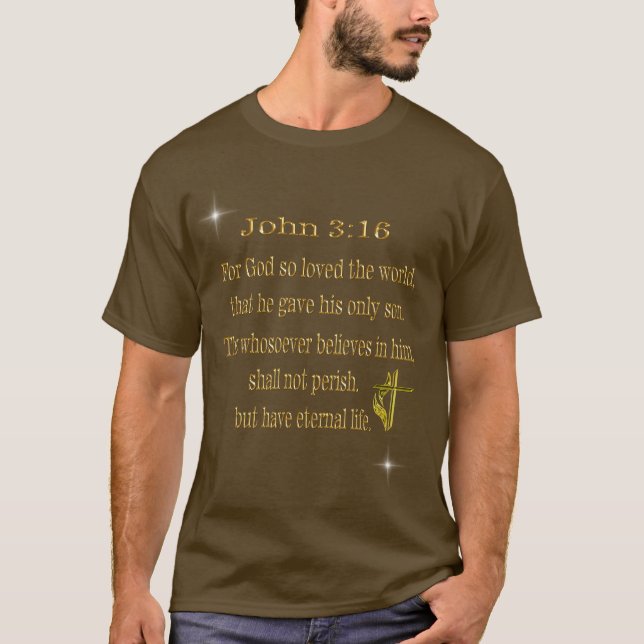 T-shirt Jean 3:16 chrétien  (Devant)