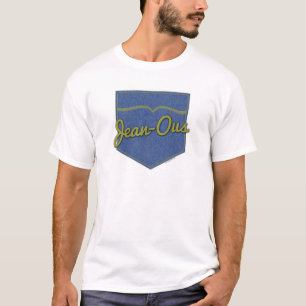 T-shirt Jean-ous Genius Denim Jean Pocket Slogan