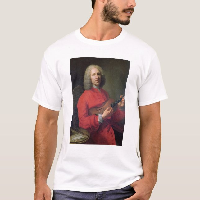 T-shirt Jean-Philippe Rameau avec un violon (Devant)