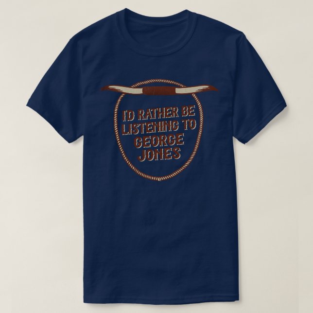 T-shirt J'Écoute Plutôt George Jones (Design devant)