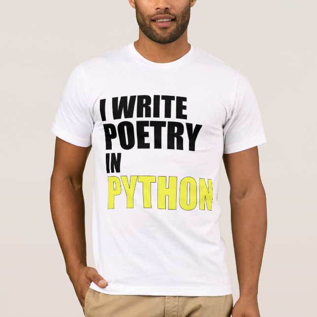 T-shirt J'écris la poésie dans le python (Devant)