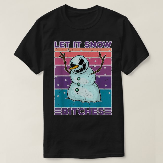T-shirt Jeezy angry evil grumpy snowman christmas  (Design devant)