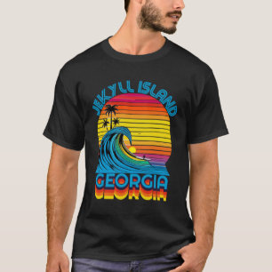 T-shirt Jekyll Island Georgia Retro Throwback Surf & plage