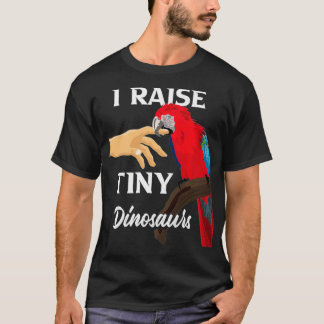 T-shirt J'Élève De Petits Dinosaures Rouges Parrots Amusan
