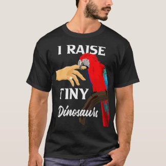 T-shirt J'Élève De Petits Dinosaures Rouges Parrots Amusan