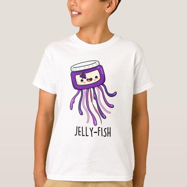 T-shirt Jelly-fish Drôle Jelly Jar Pun (Devant)