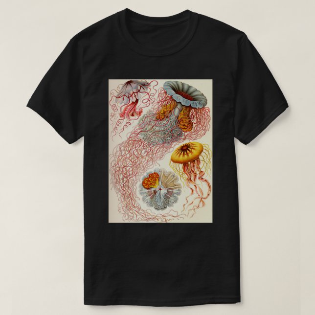 T-shirt Jellyfish Ernst Haeckel (Design devant)