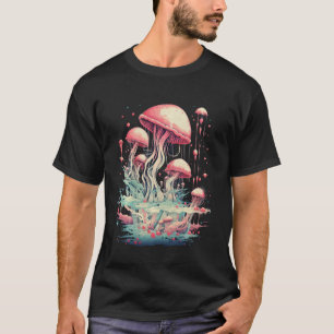 T-shirt Jellyfish Formé Forêt foncée Cottagecore Champigno